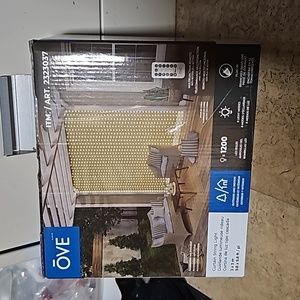 OVE waterfall curtain string lights 1200 LED bulbs w remote control